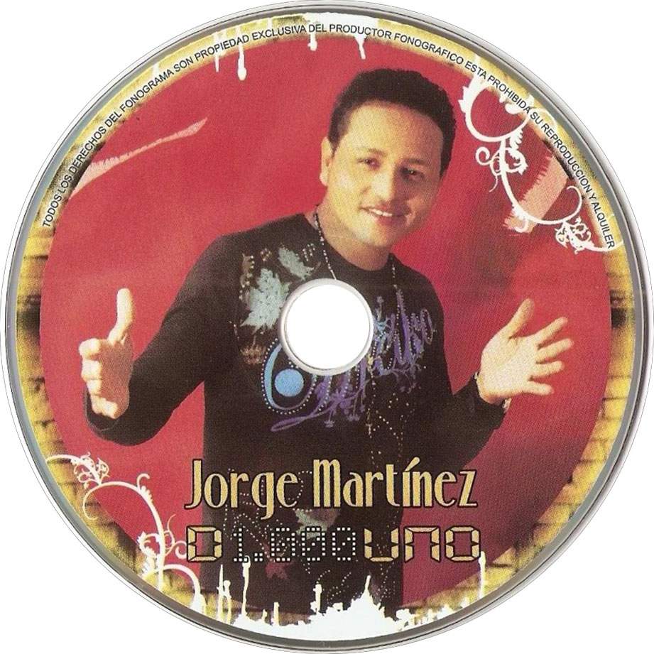 Cartula Cd de Jorge Martinez - D 1.000 Uno