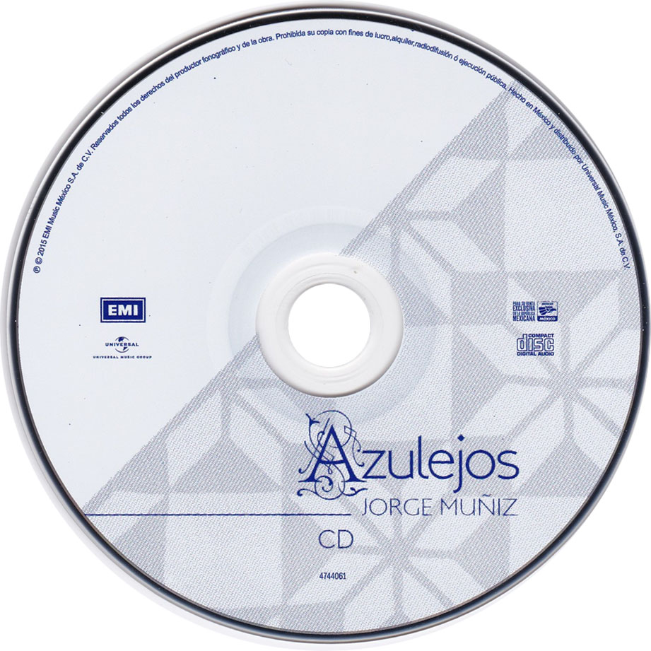 Cartula Cd de Jorge Muiz - Azulejos