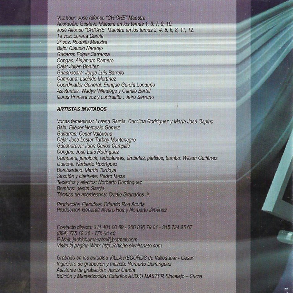 Cartula Interior Frontal de Jose Alfonso Chiche Maestre - Nuevas Canciones Del Alma