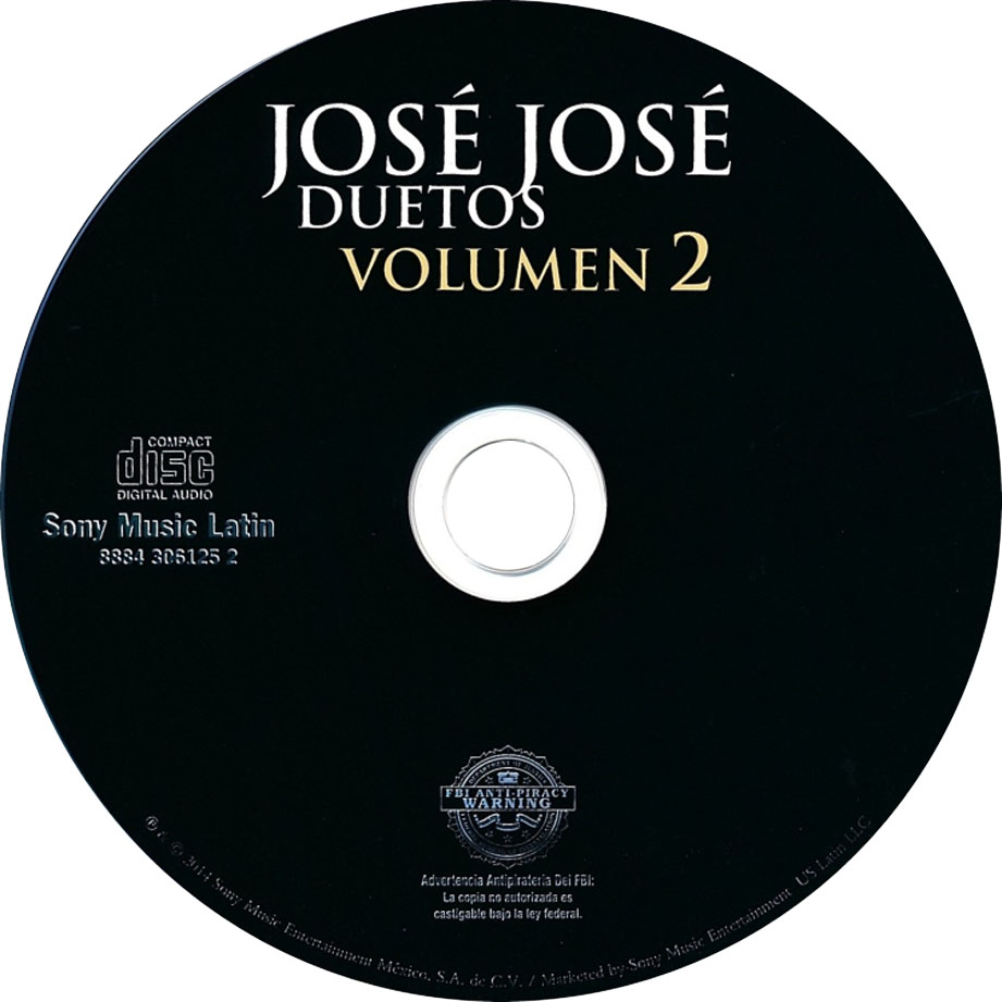 Cartula Cd de Jose Jose - Duetos Volumen 2