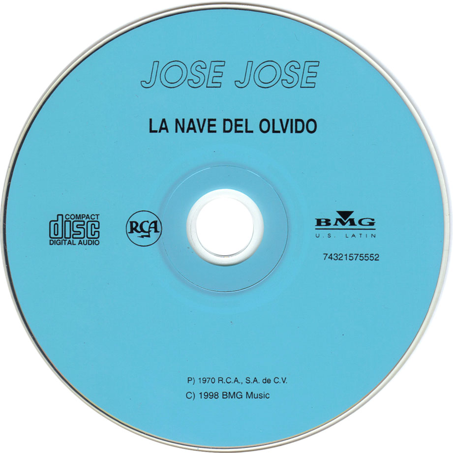 Cartula Cd de Jose Jose - La Nave Del Olvido