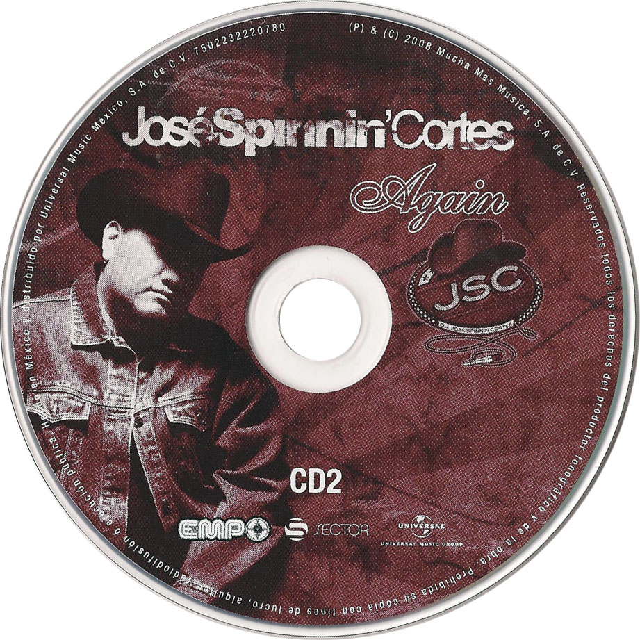 Cartula Cd2 de Jose Spinnin' Cortes - Again