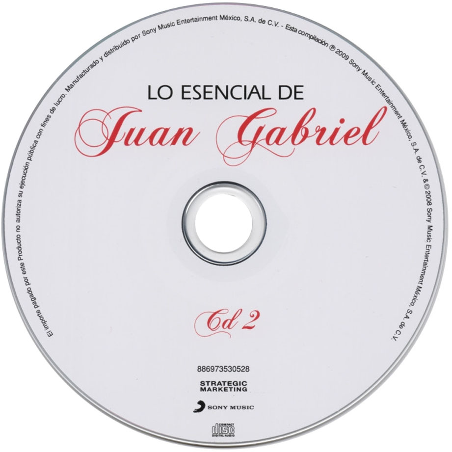 Cartula Cd2 de Juan Gabriel - Lo Esencial De Juan Gabriel