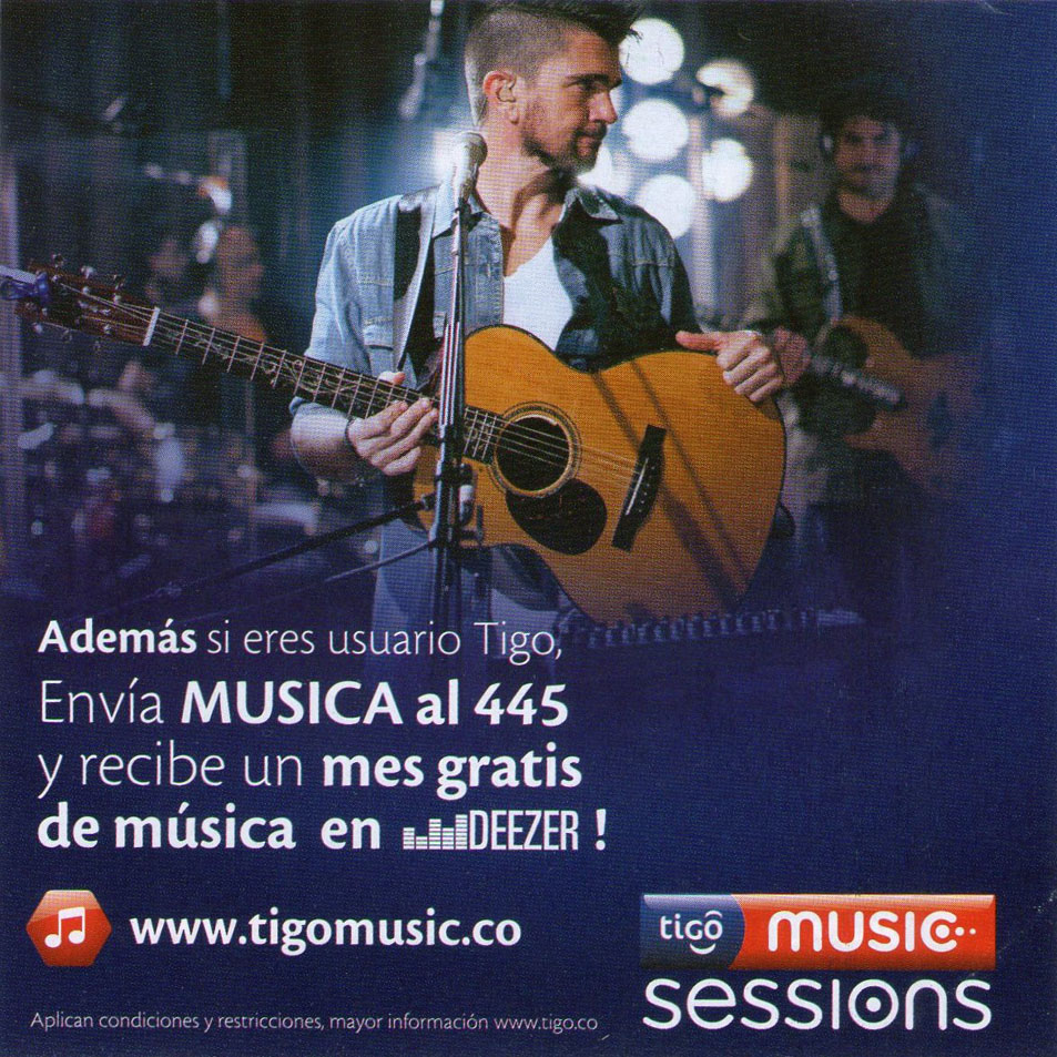 Cartula Interior Frontal de Juanes - Tigo Music Sessions