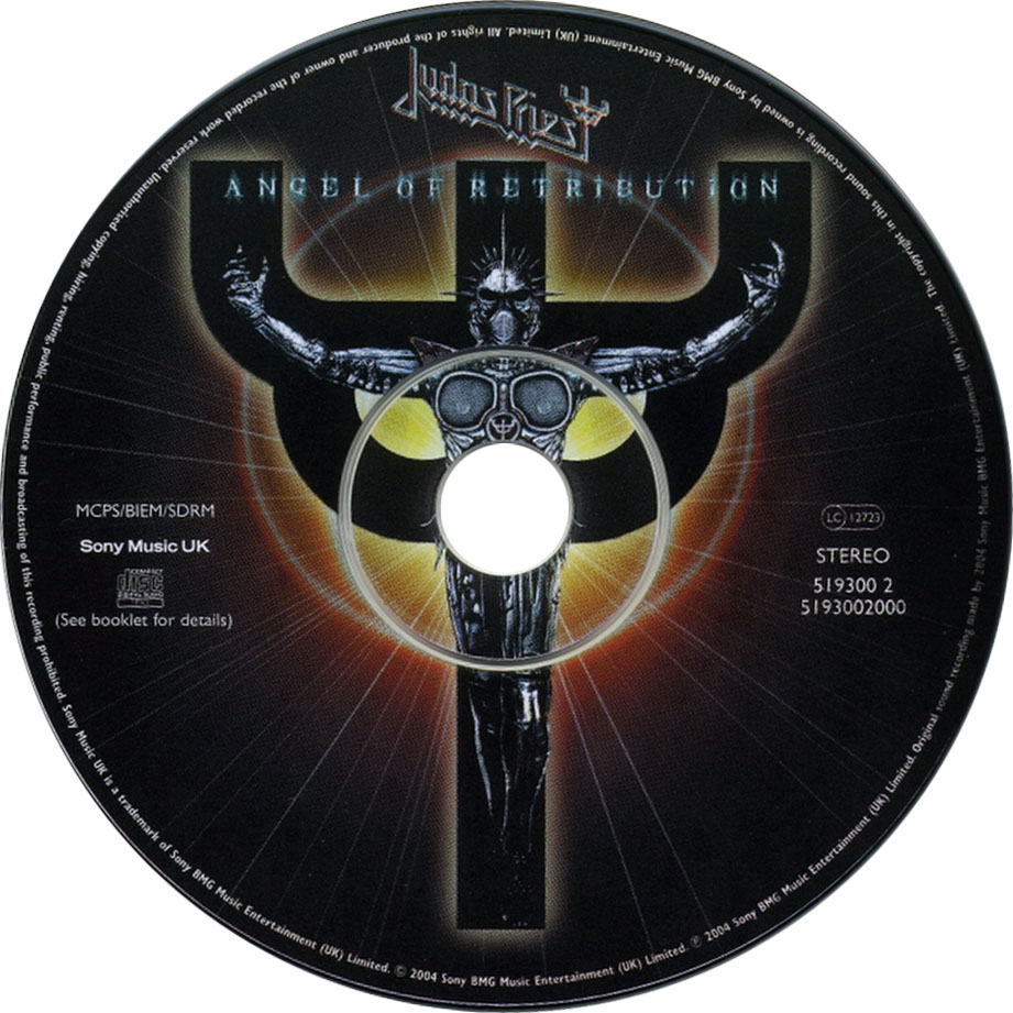 Cartula Cd de Judas Priest - Angel Of Retribution