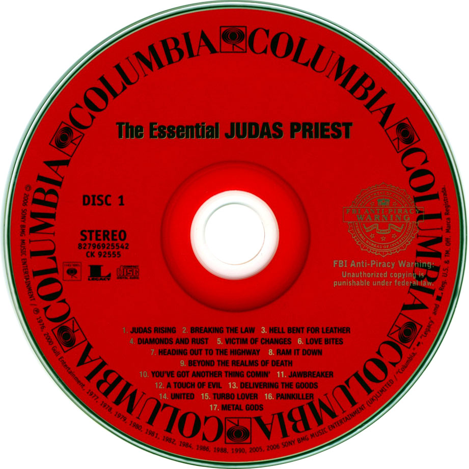 Cartula Cd1 de Judas Priest - The Essential