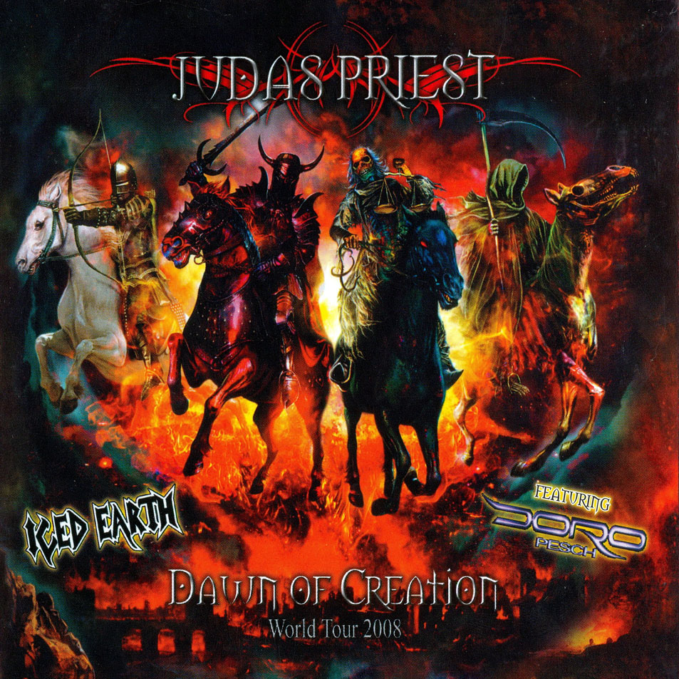 Cartula Frontal de Judas Priest & Iced Earth - Dawn Of Creation (World Tour 2008)