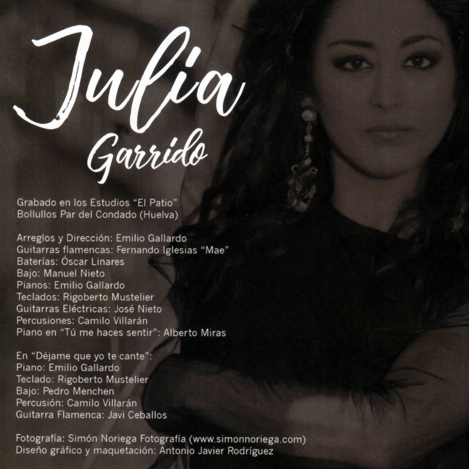 Cartula Interior Frontal de Julia Garrido - A Contratiempo
