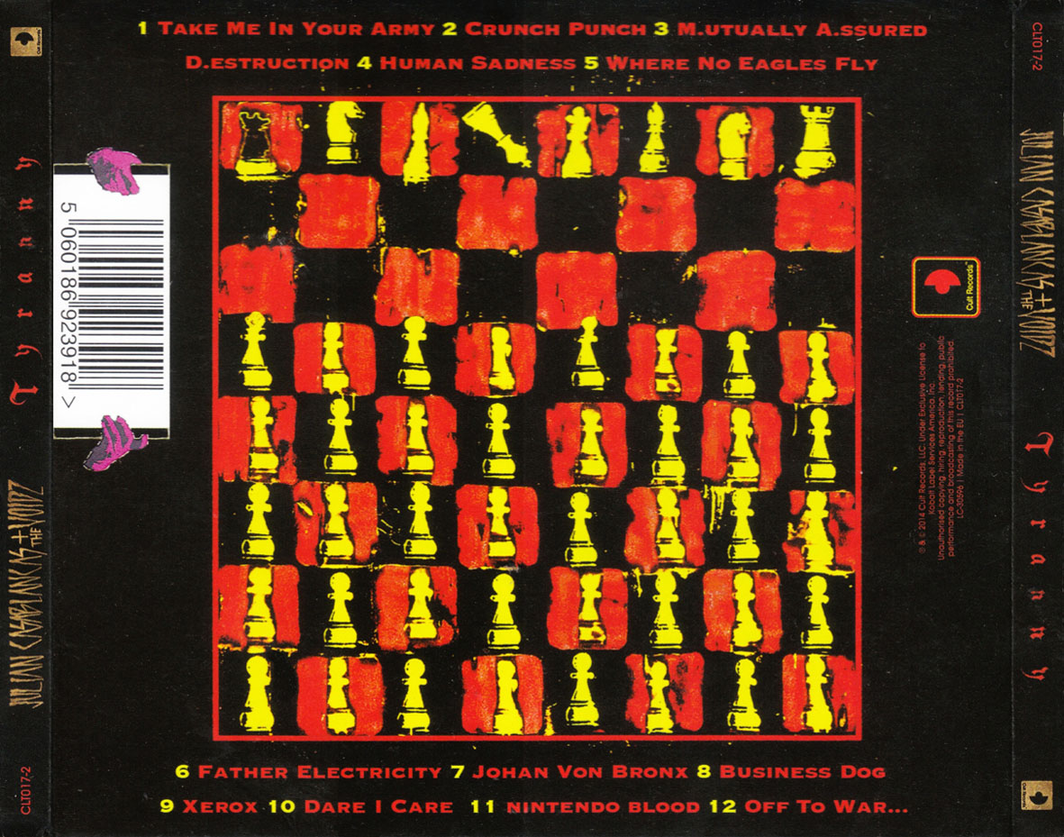 Cartula Trasera de Julian Casablancas - Tyranny