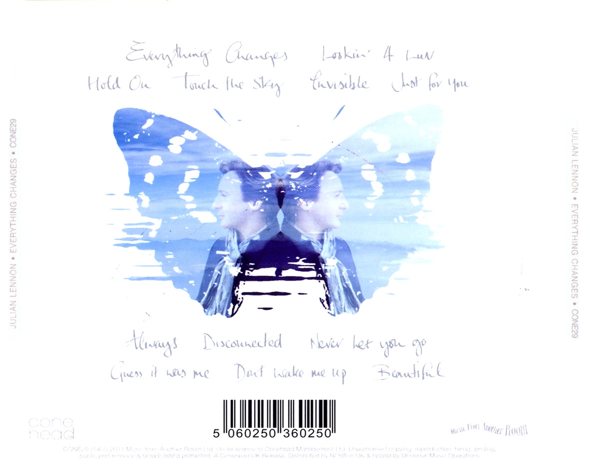 Cartula Trasera de Julian Lennon - Everything Changes