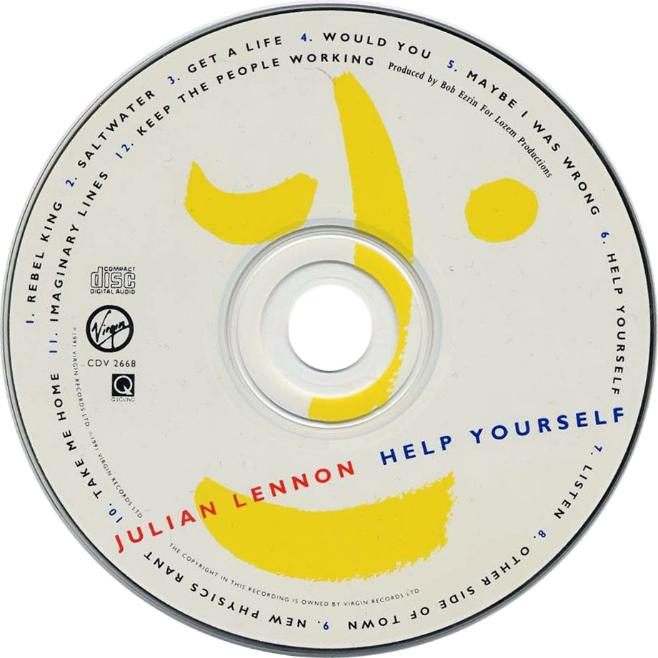Cartula Cd de Julian Lennon - Help Yourself