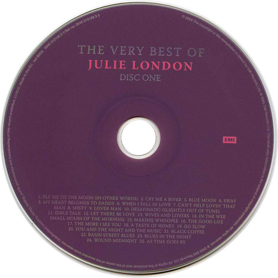 Cartula Cd1 de Julie London - The Very Best Of Julie London