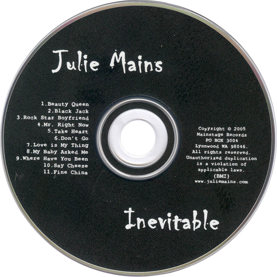 Cartula Cd de Julie Mains - Inevitable