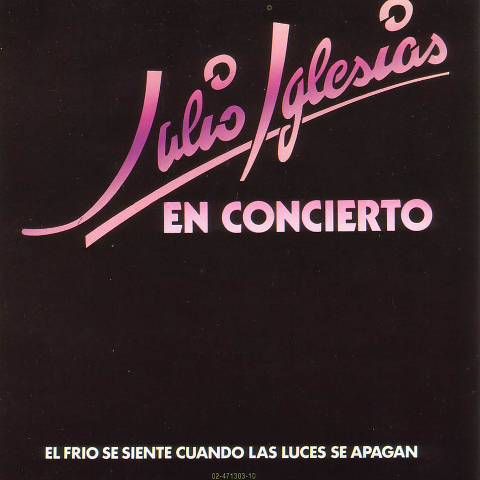 Cartula Interior Frontal de Julio Iglesias - En Concierto