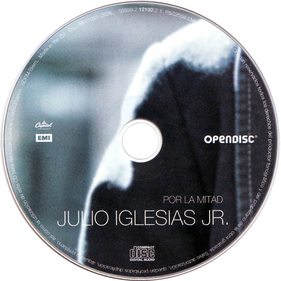 Cartula Cd de Julio Iglesias Jr. - Por La Mitad