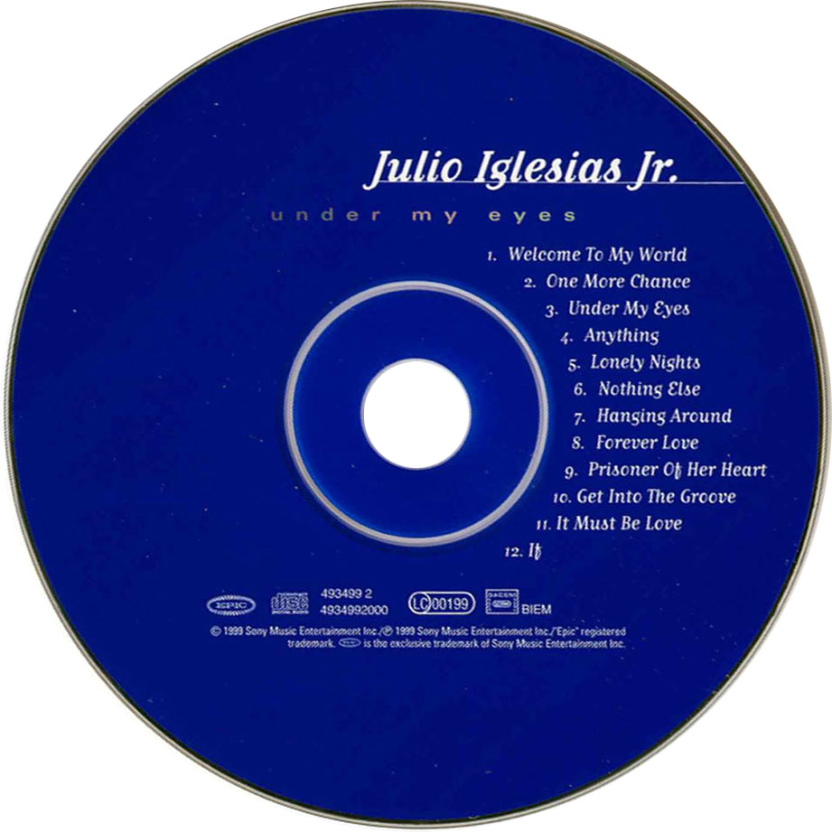 Cartula Cd de Julio Iglesias Jr. - Under My Eyes