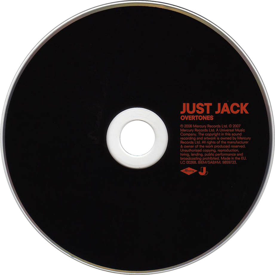 Cartula Cd de Just Jack - Overtones