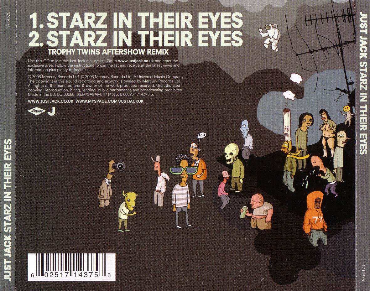 Cartula Trasera de Just Jack - Starz In Their Eyes (Cd Single)