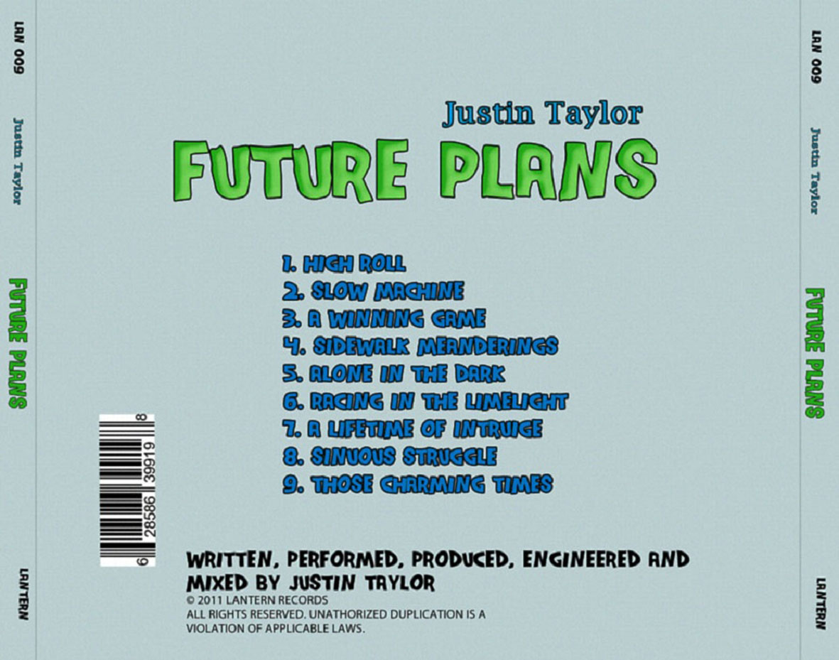 Cartula Trasera de Justin Taylor - Future Plans