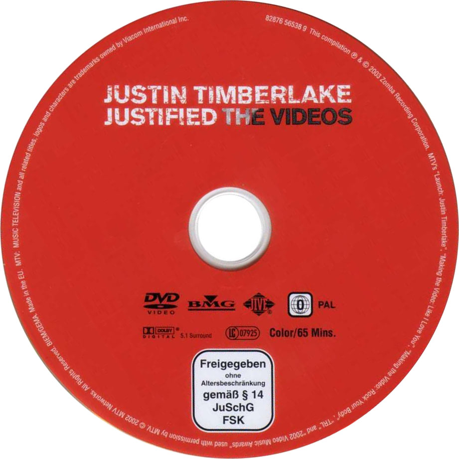 Cartula Dvd de Justin Timberlake - Justified: The Videos (Dvd)