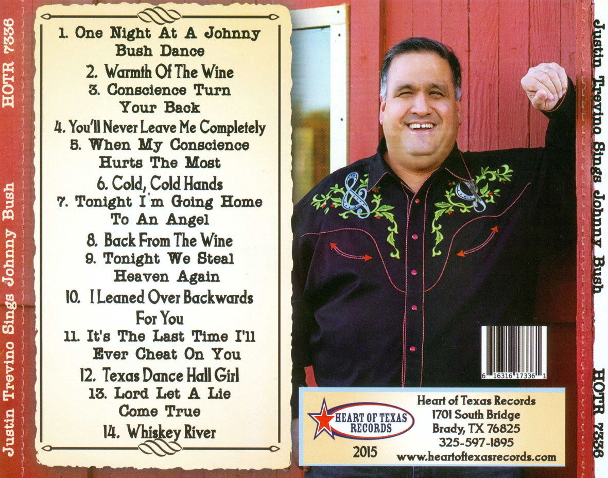 Cartula Trasera de Justin Trevino - Sings Johnny Bush