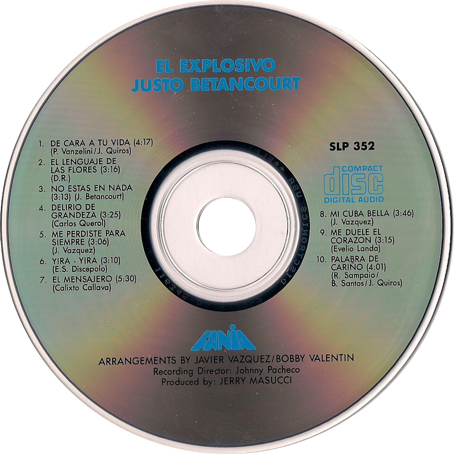 Cartula Cd de Justo Betancourt - El Explosivo