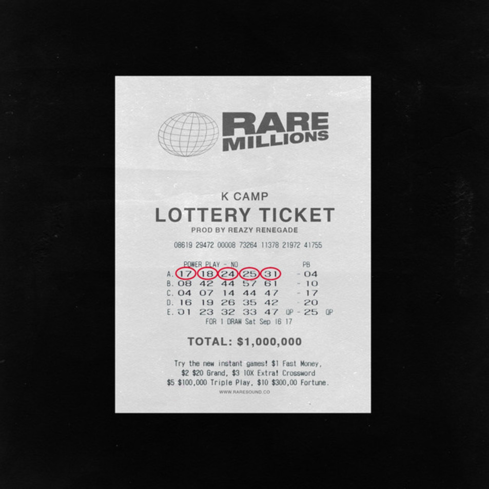Cartula Frontal de K Camp - Lottery (Cd Single)