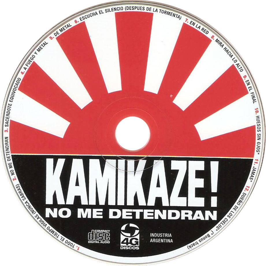 Cartula Cd de Kamikaze - No Me Detendran