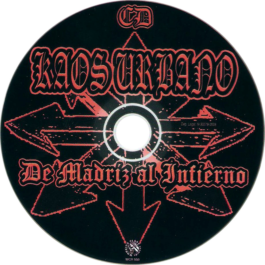 Cartula Cd de Kaos Urbano - De Madriz Al Infierno