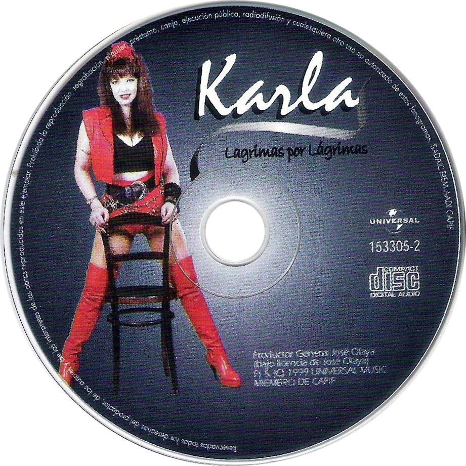 Cartula Cd de Karla - Lagrimas Por Lagrimas