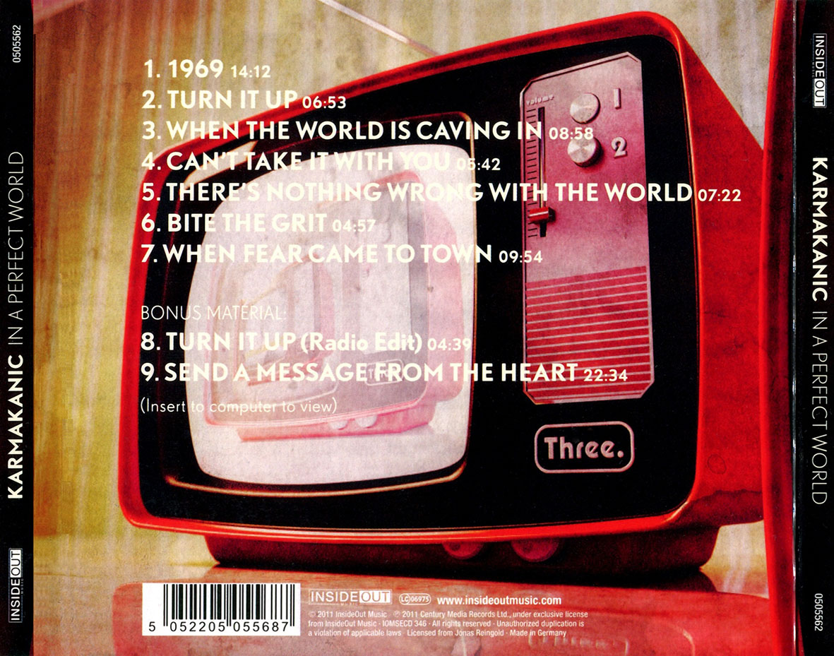 Cartula Trasera de Karmakanic - In A Perfect World