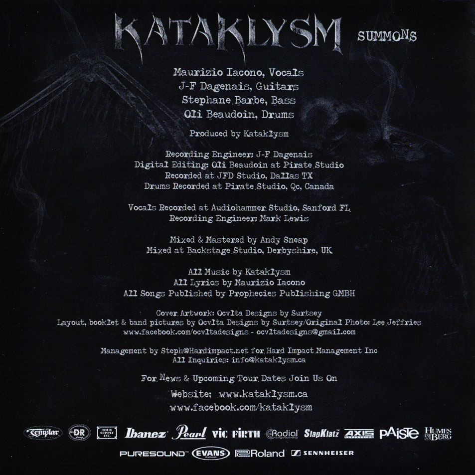 Cartula Interior Frontal de Kataklysm - Of Ghosts And Gods (Limited Edition)