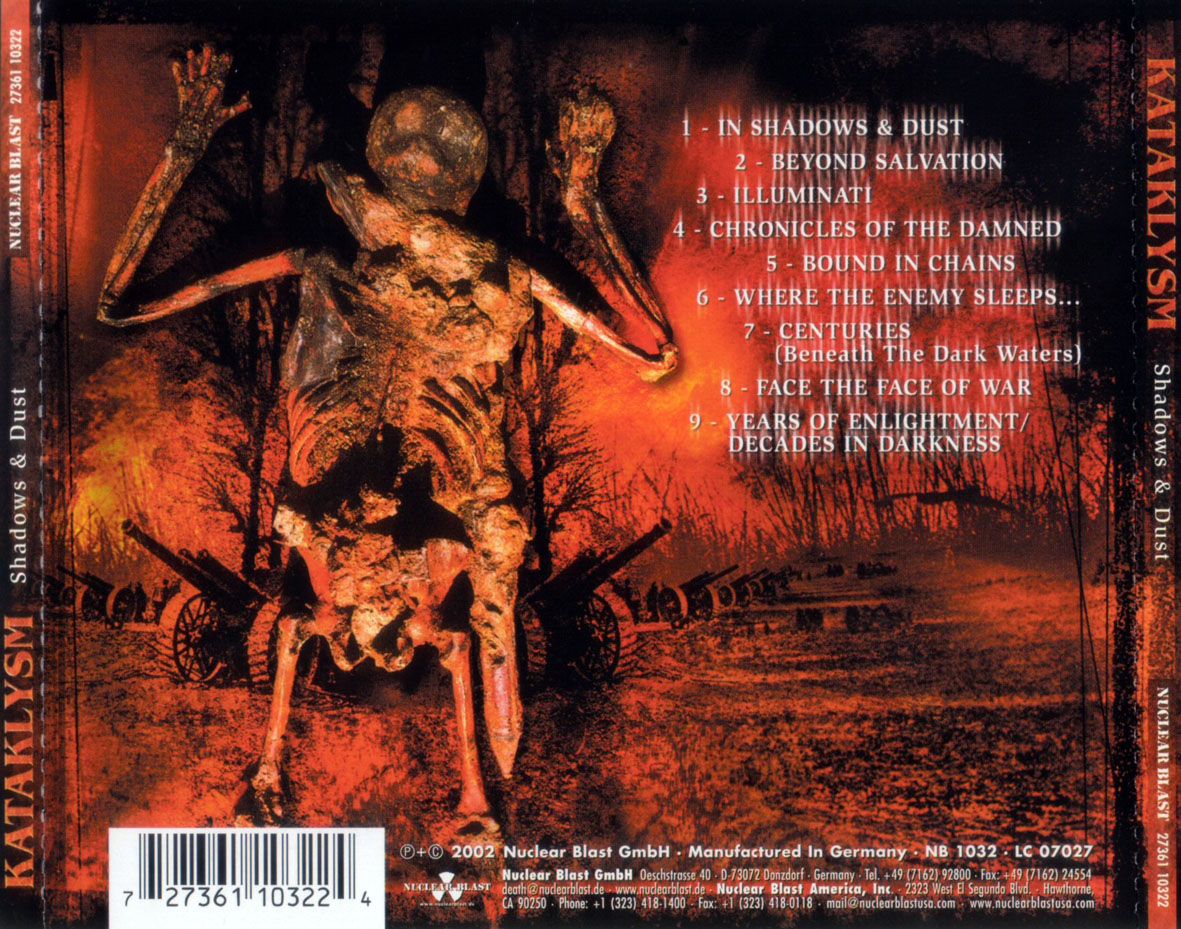 Cartula Trasera de Kataklysm - Shadows & Dust