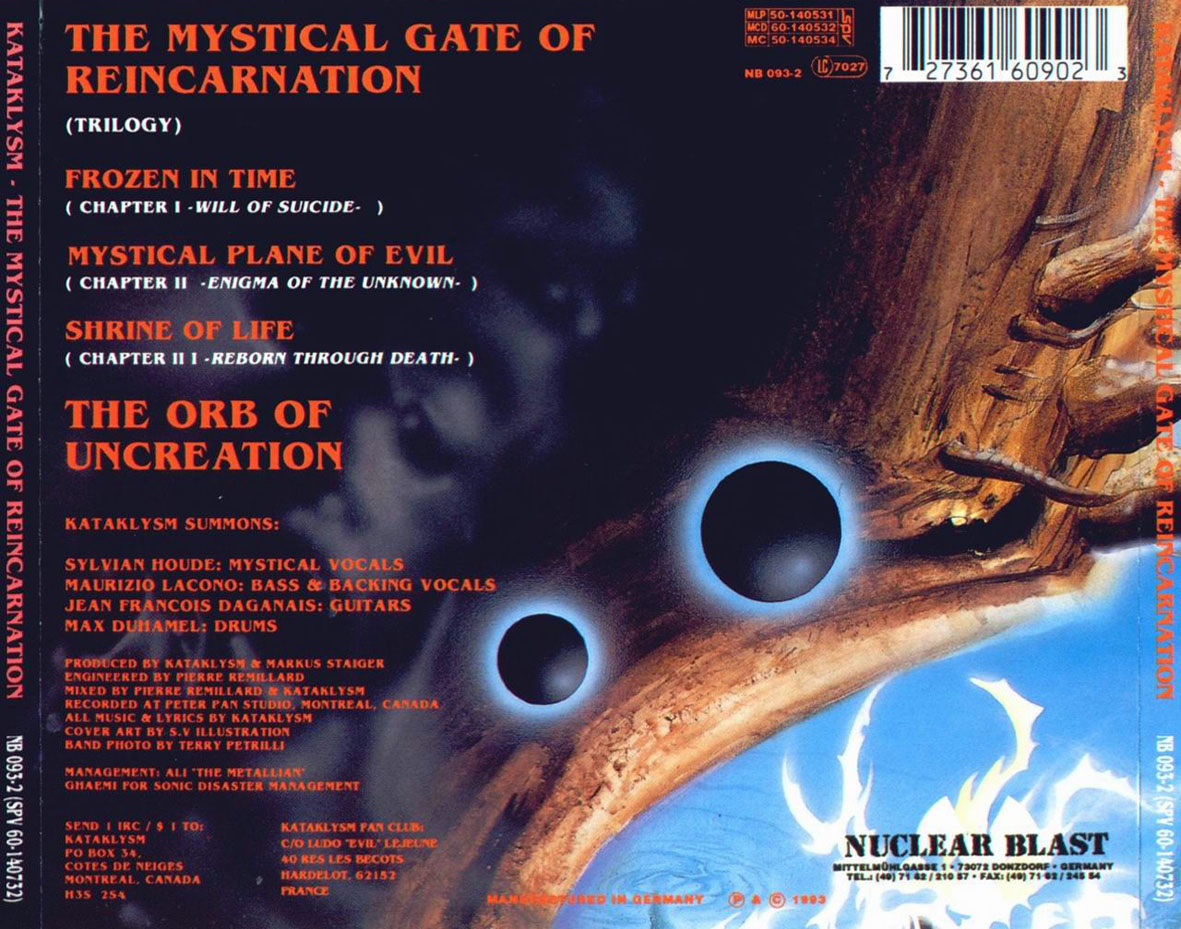 Cartula Trasera de Kataklysm - The Mystical Gate Of Reincarnation