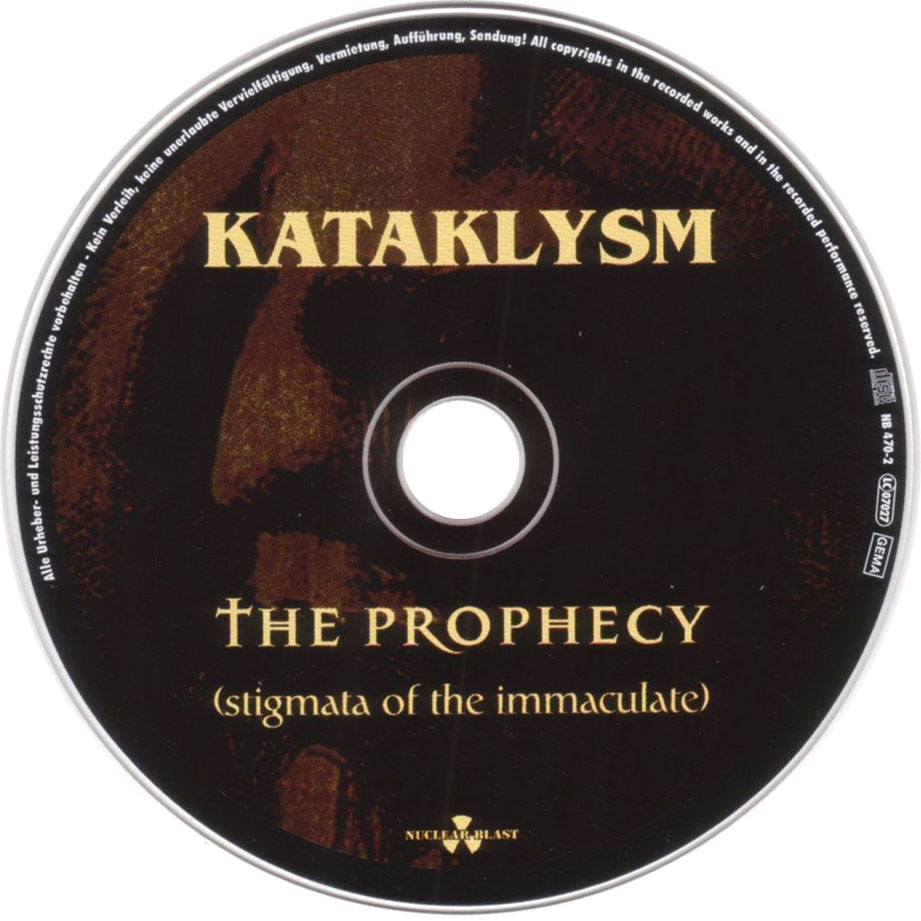 Cartula Cd de Kataklysm - The Prophecy (Stigmata Of The Immaculate)