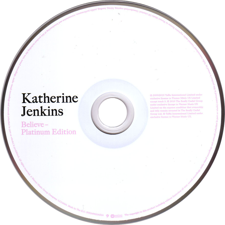 Cartula Cd de Katherine Jenkins - Believe (Platinum Edition)