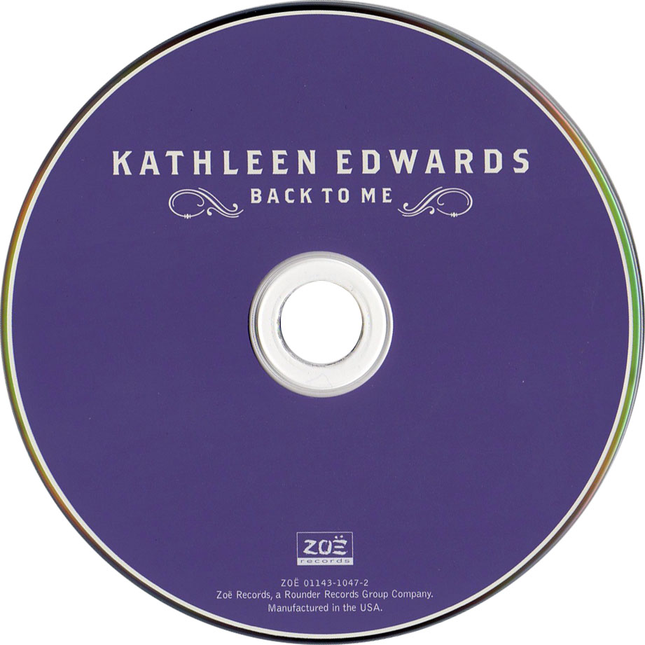 Cartula Cd de Kathleen Edwards - Back To Me