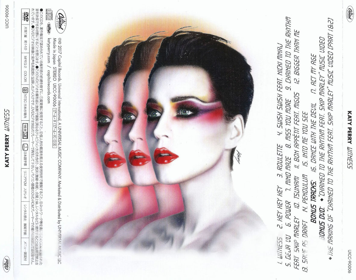 Cartula Trasera de Katy Perry - Witness (Japanese Deluxe Edition)