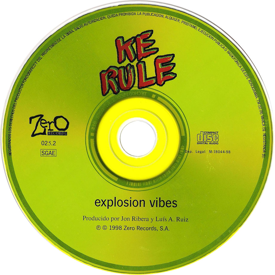 Cartula Cd de Ke Rule - Explosion Vibes
