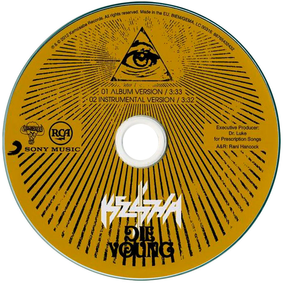 Cartula Cd de Ke$ha - Die Young (Cd Single)