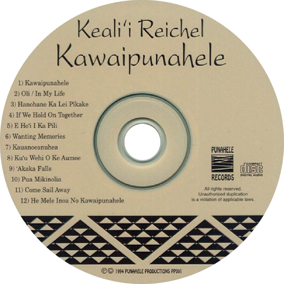 Cartula Cd de Keali'i Reichel - Kawaipunahele