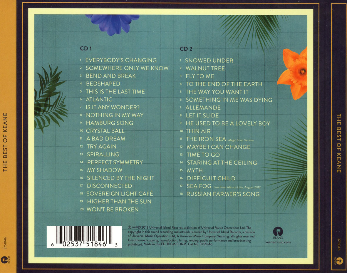 Cartula Trasera de Keane - The Best Of Keane (Deluxe Edition)