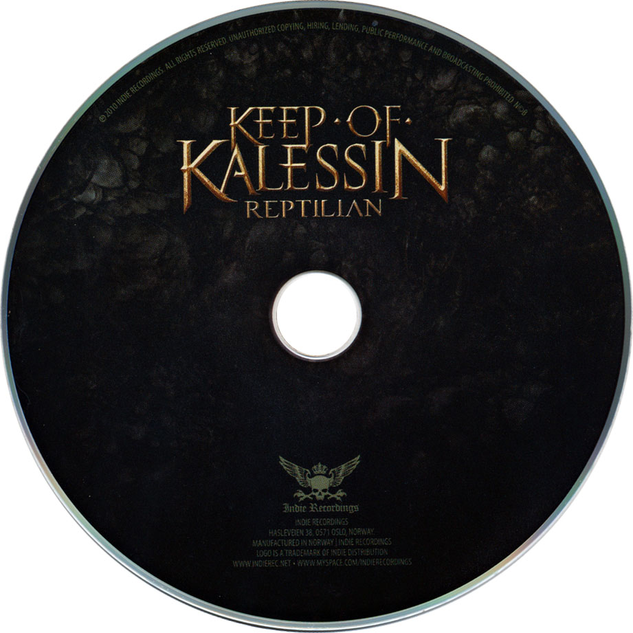 Cartula Cd de Keep Of Kalessin - Reptilian