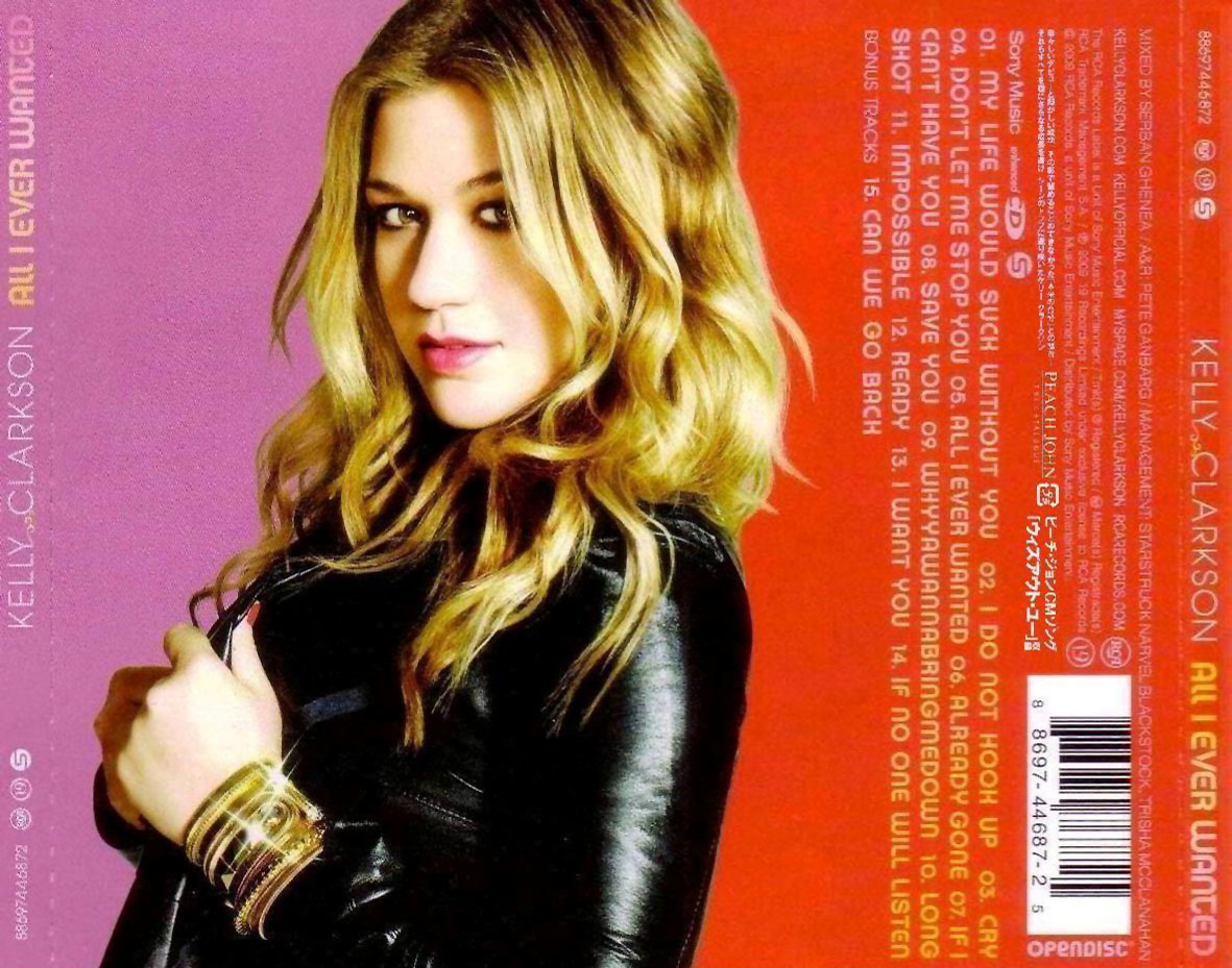 Cartula Trasera de Kelly Clarkson - All I Ever Wanted (Japanese Edition)