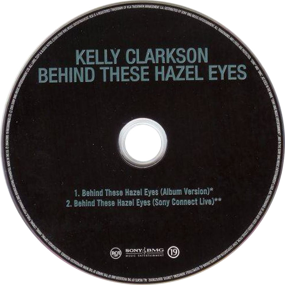 Cartula Cd de Kelly Clarkson - Behind These Hazel Eyes (Cd Single)