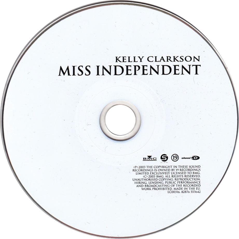 Cartula Cd de Kelly Clarkson - Miss Independent (Cd Single)