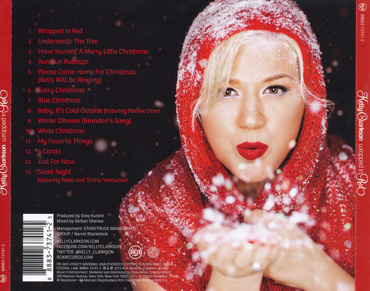 Cartula Trasera de Kelly Clarkson - Wrapped In Red