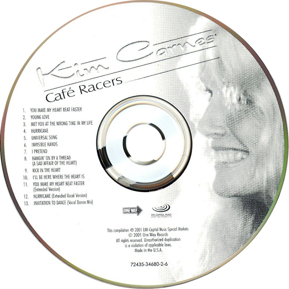 Cartula Cd de Kim Carnes - Cafe Racers (2001)