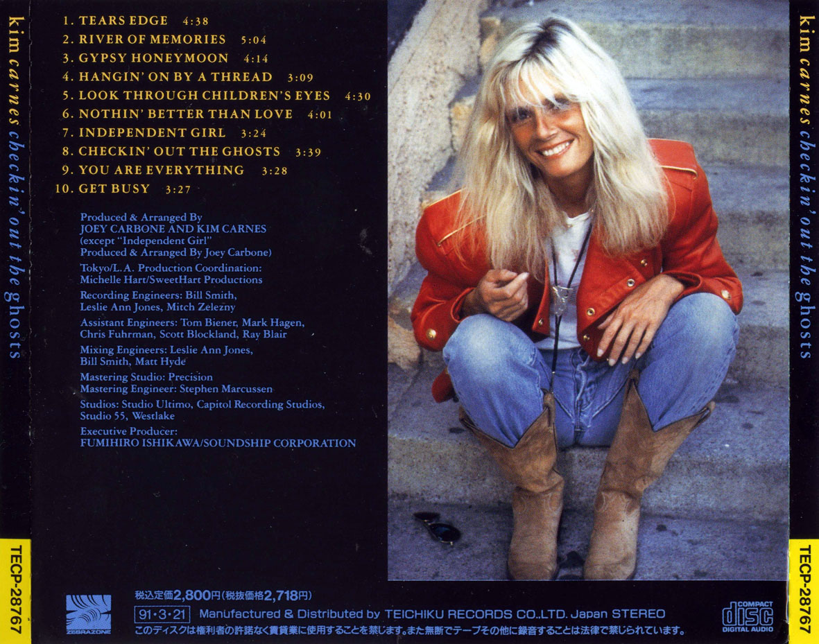 Cartula Trasera de Kim Carnes - Checkin' Out The Ghosts