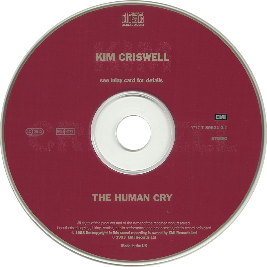 Cartula Cd de Kim Criswell - The Human Cry